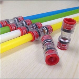 Microduct Straight Connector, 3 to 27 mm, available in Red, Blue, Clear or Custom Colors
