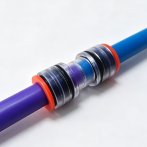 Microduct Straight Connector, 3 to 25 mm, available in Red, Blue, Clear or Custom Colors